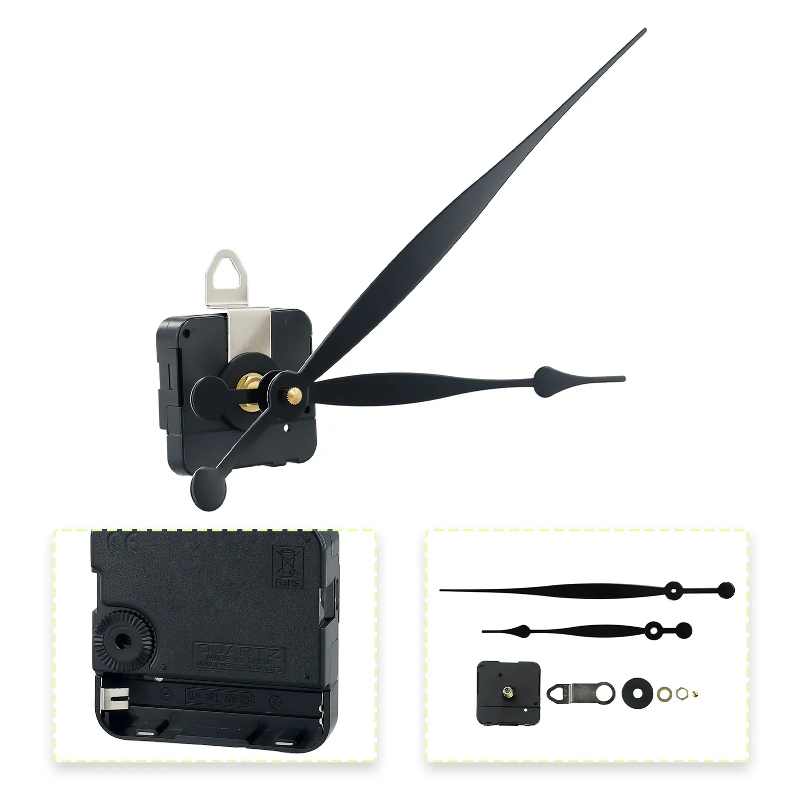 High Quality Home Clock Movement Quartz Clock Movement Mechanism Replacement Set 1.5 V 1.5AA Battery 56x56x16mm