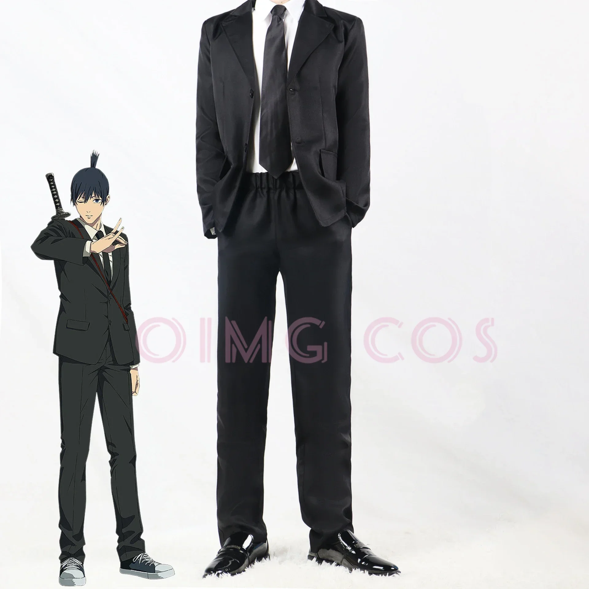 

Chainsaw Man Demon Hunter Cosplay Costume Outfits Shirt Wig Tie Short Women Anime Uniform Halloween