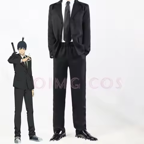 Chainsaw Man Demon Hunter Cosplay Costume Outfits Shirt Wig Tie Short Women Anime Uniform Halloween