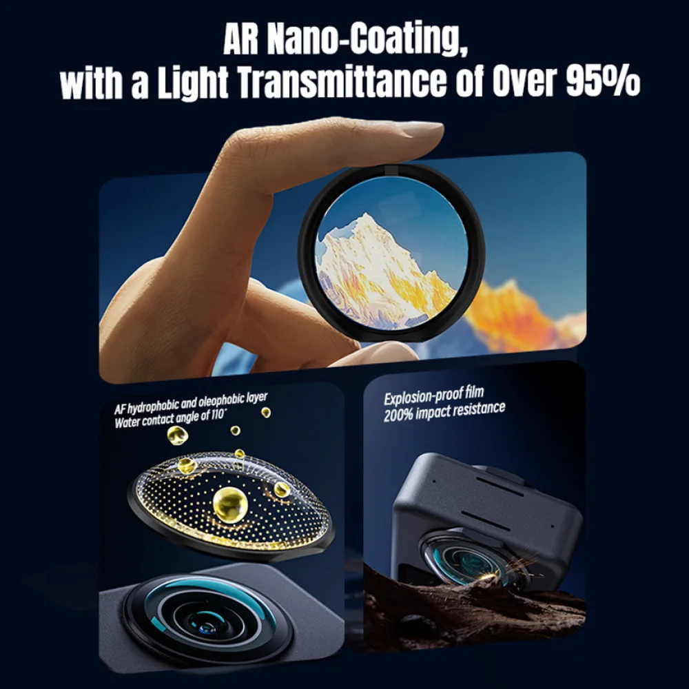 Startrrc protetor de lente capa para dji osmo 360 panorâmica lente da câmera guardas anti-risco protetor de lente tampa acessórios da câmera