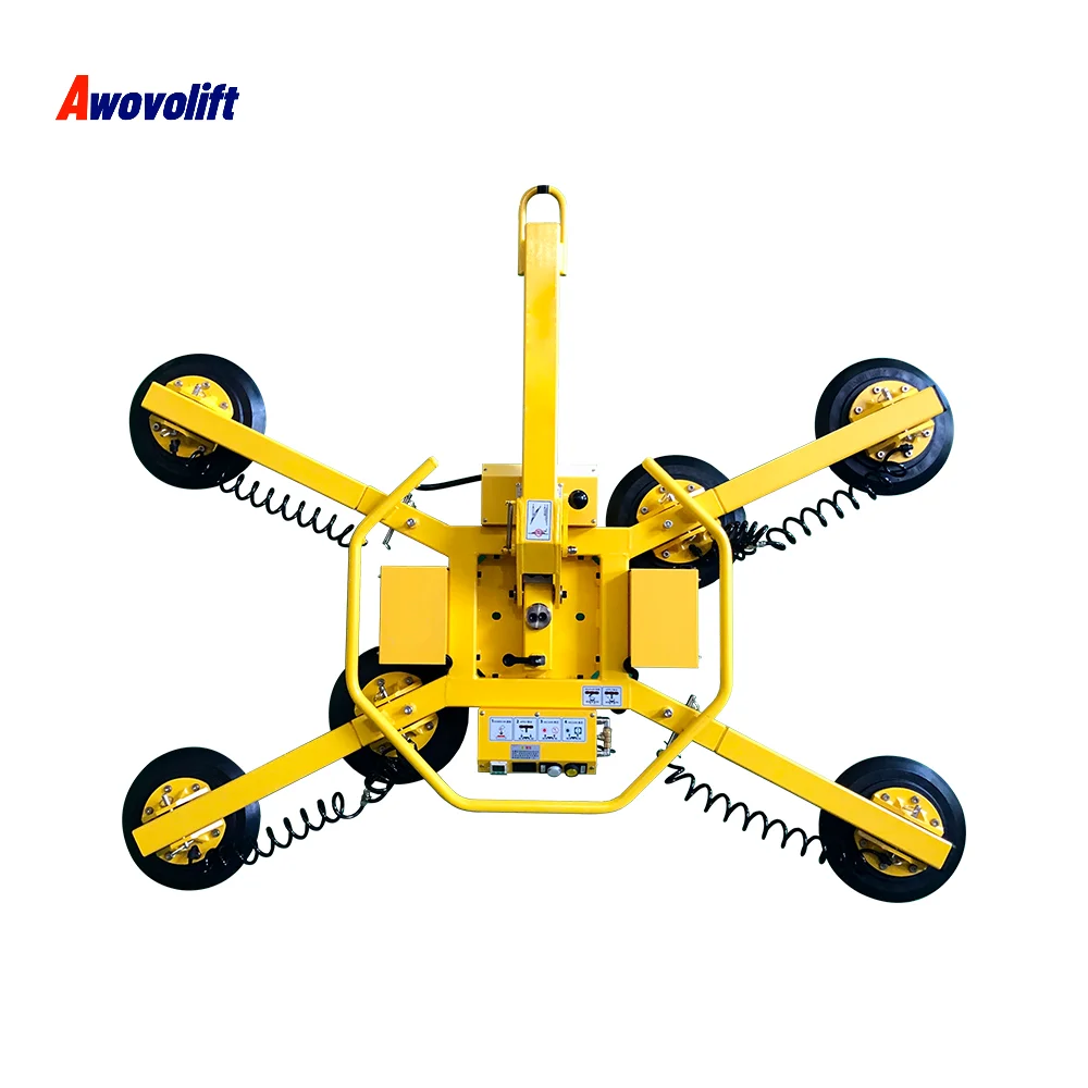 

Awovolift glass carry spider crane electrical vacuum gripper suction vacuum glass suction cup machine