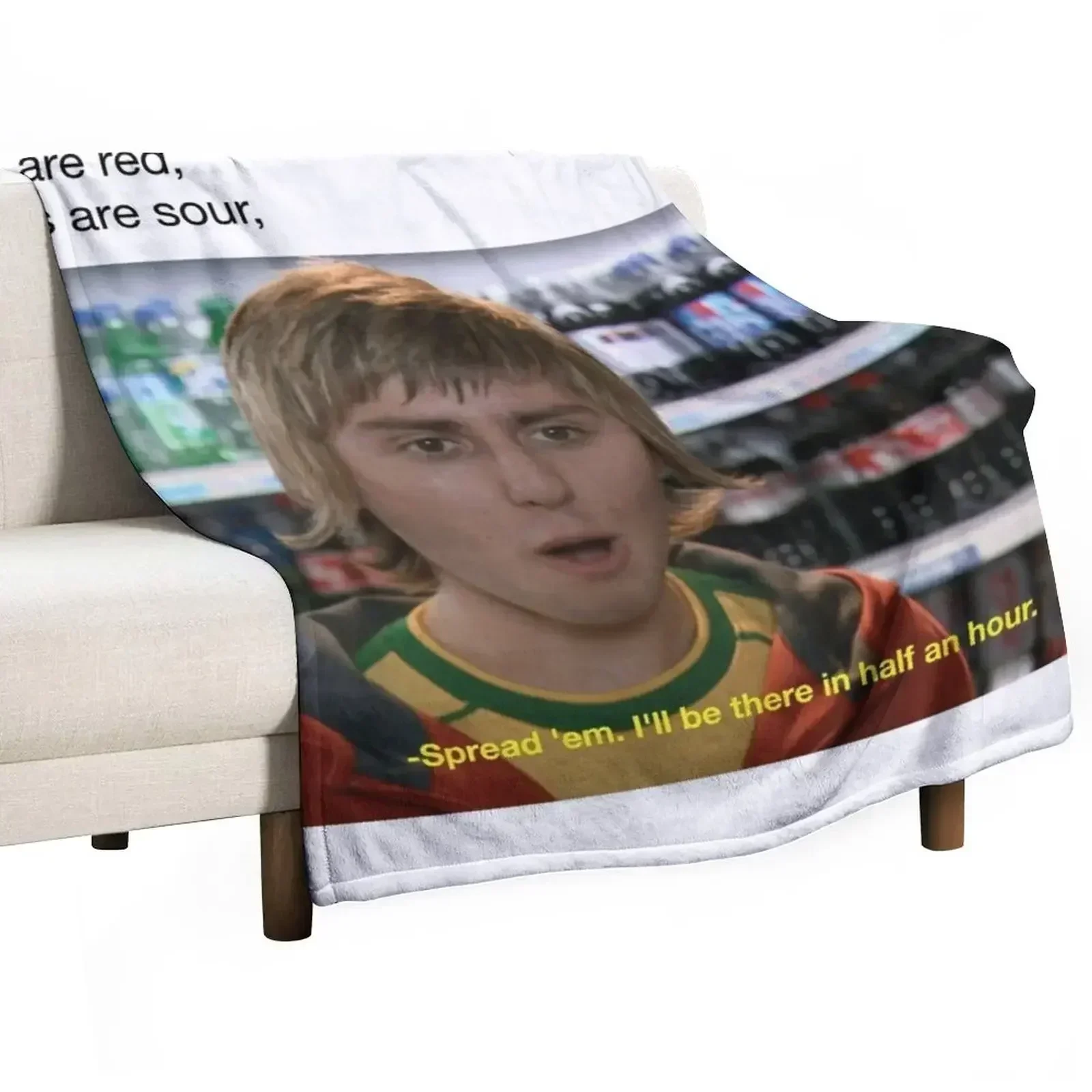 

Funny Quote Jay The Inbetweeners spread em poem Throw Blanket Warm Cozy Throw Blanket for Living Room Couch