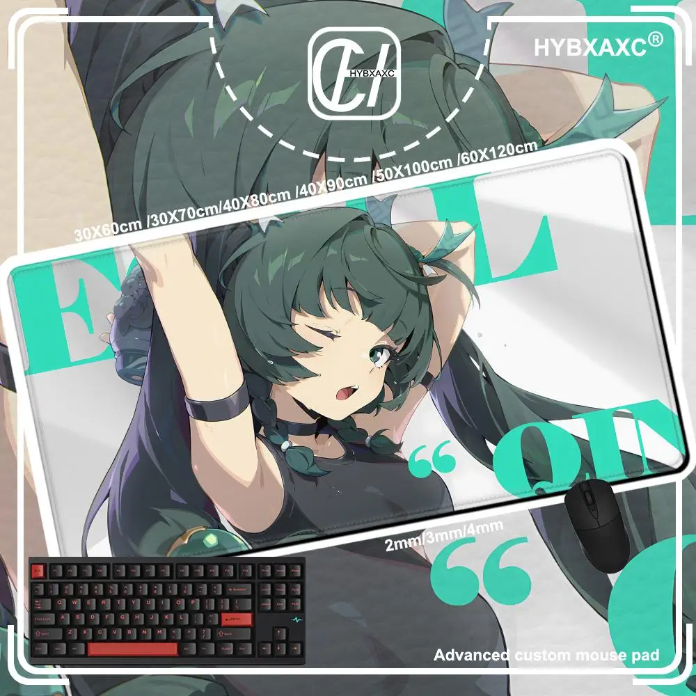 

Zenless Zone Zero qingyi PC Game Accessories XXL Office Game Keyboard Desk Non-Slip Laptop size Notebook rubber kawaii Mouse pad