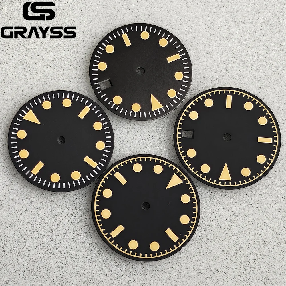 Ajuste para reloj Seiko Dial Super C3 verde Lume modificación de reloj NH35A NH70 4R35 4R36 accesorios de reloj de movimiento