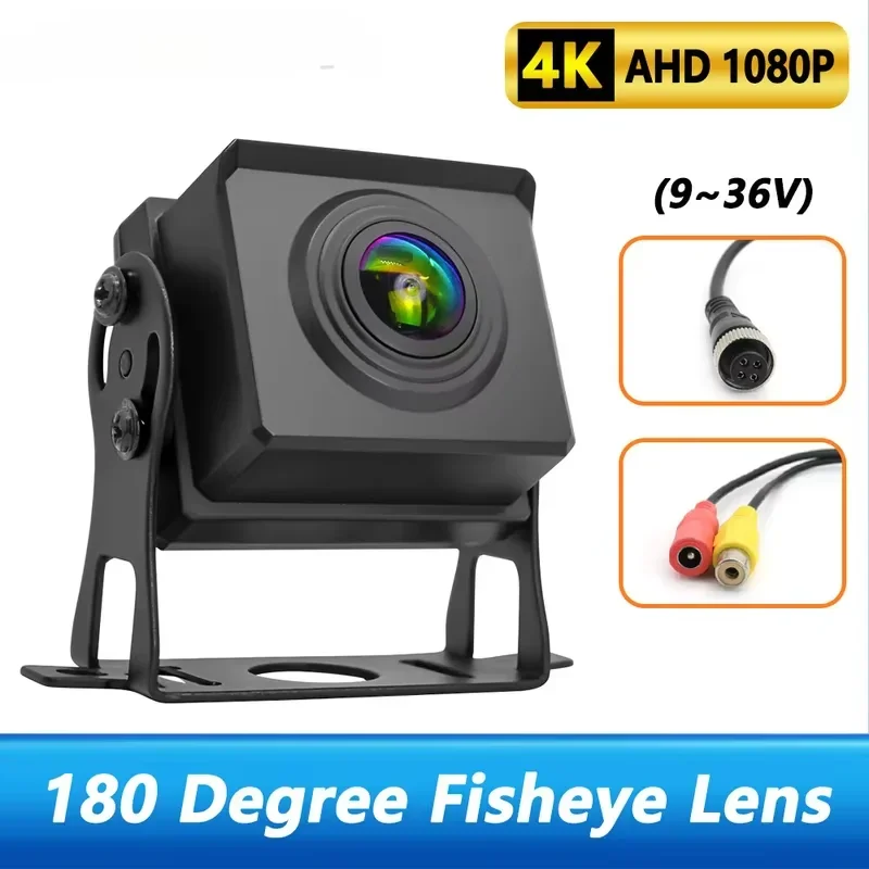 Cámara de Visión Trasera Auxiliar para Camiones y Autobuses, HD AHD 1920*1080P, Lente Ojo de Pez, Gran Angular, Impermeable, CCD, Visión Nocturna HD 1