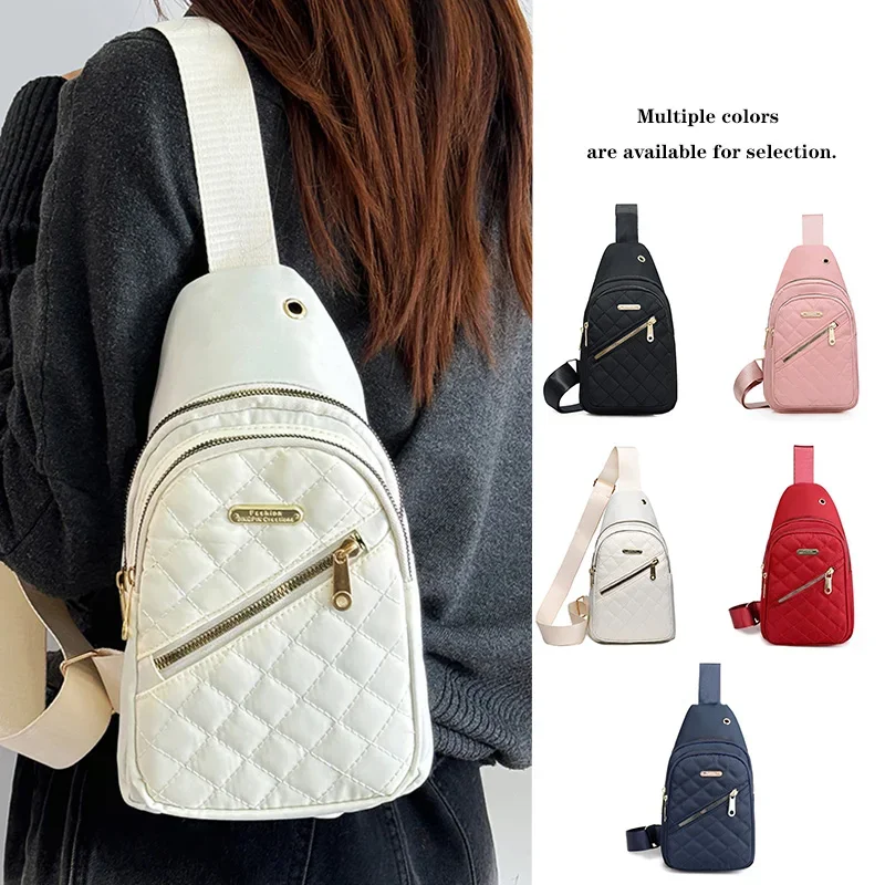 

Neutral Style Backpack for Men and Women with Multiple Color Slanted Fabric and Nylon Material. Suitable for Travel.