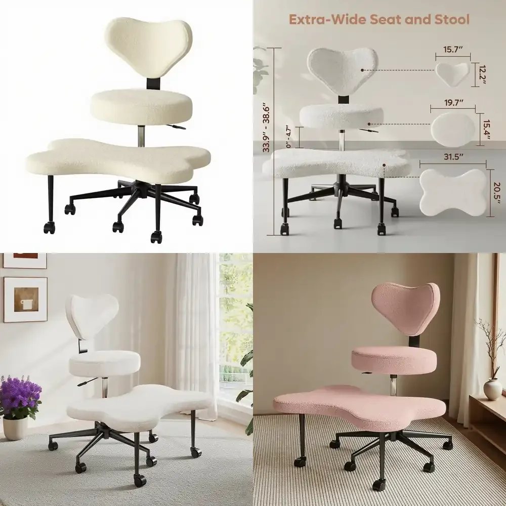 2026 Hot Sale  Ergonomic Cross-Legged Lift Chair for Office Yoga Posture Correction Adjustable Height Swivel Knee Support