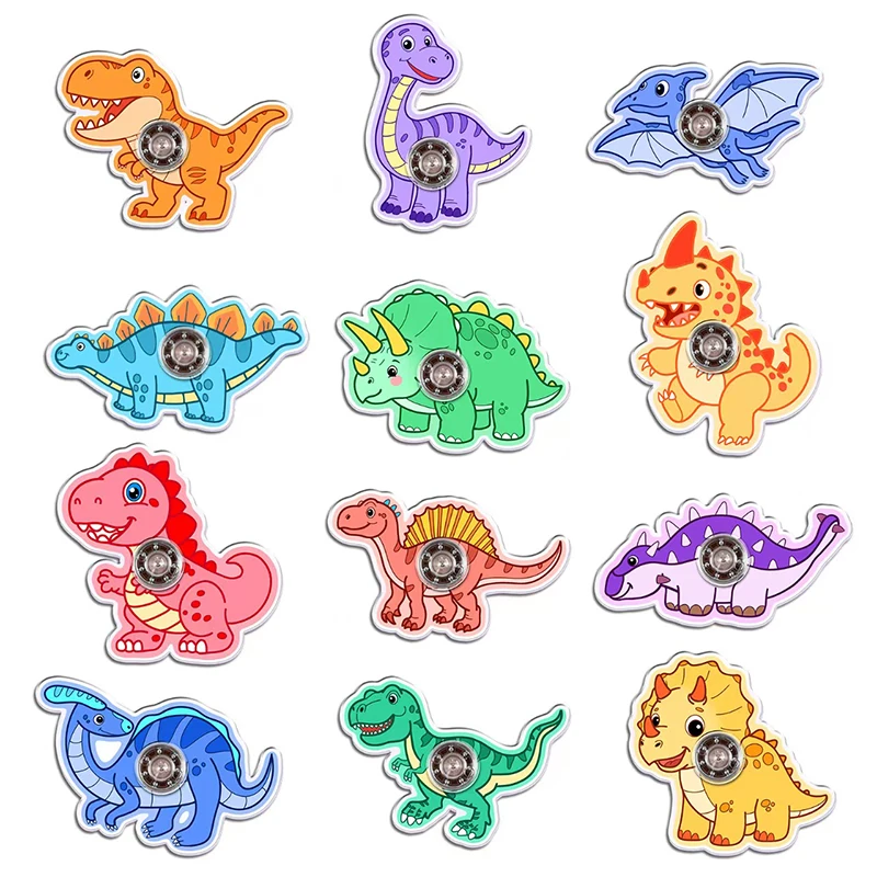 Variety Dinosaur Fidget Spinner Anxiety Stress Relief Toys for Kids Classroom Prizes Dino Theme Party Favors Birthday Gifts