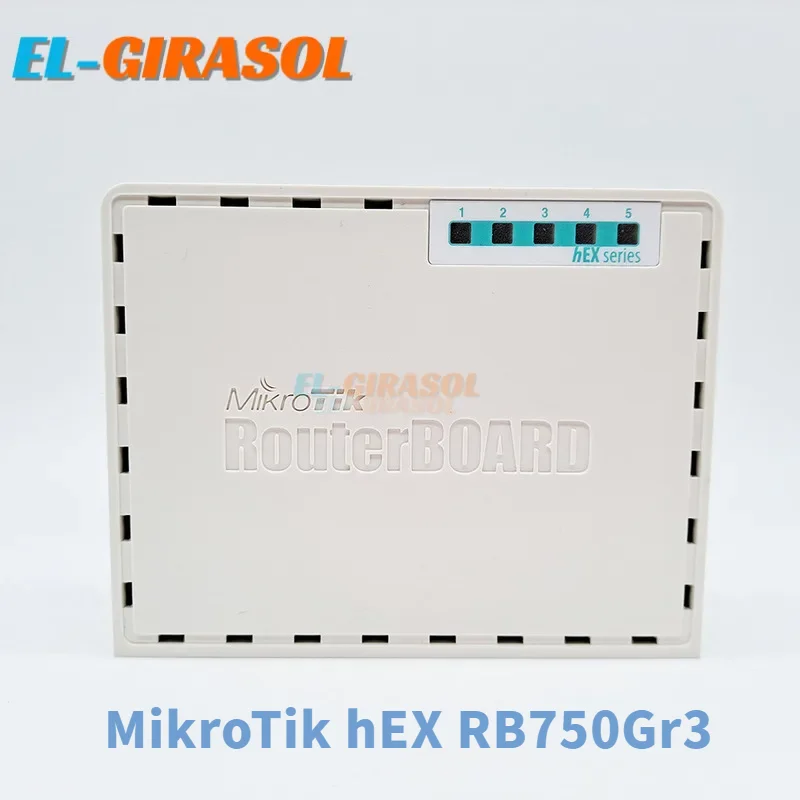 MikroTik hEX RB750Gr3 Router Gigabit Ethernet Router Supports 5 10/100/1000 Mbps 5 Ethernet Ports small easy to use