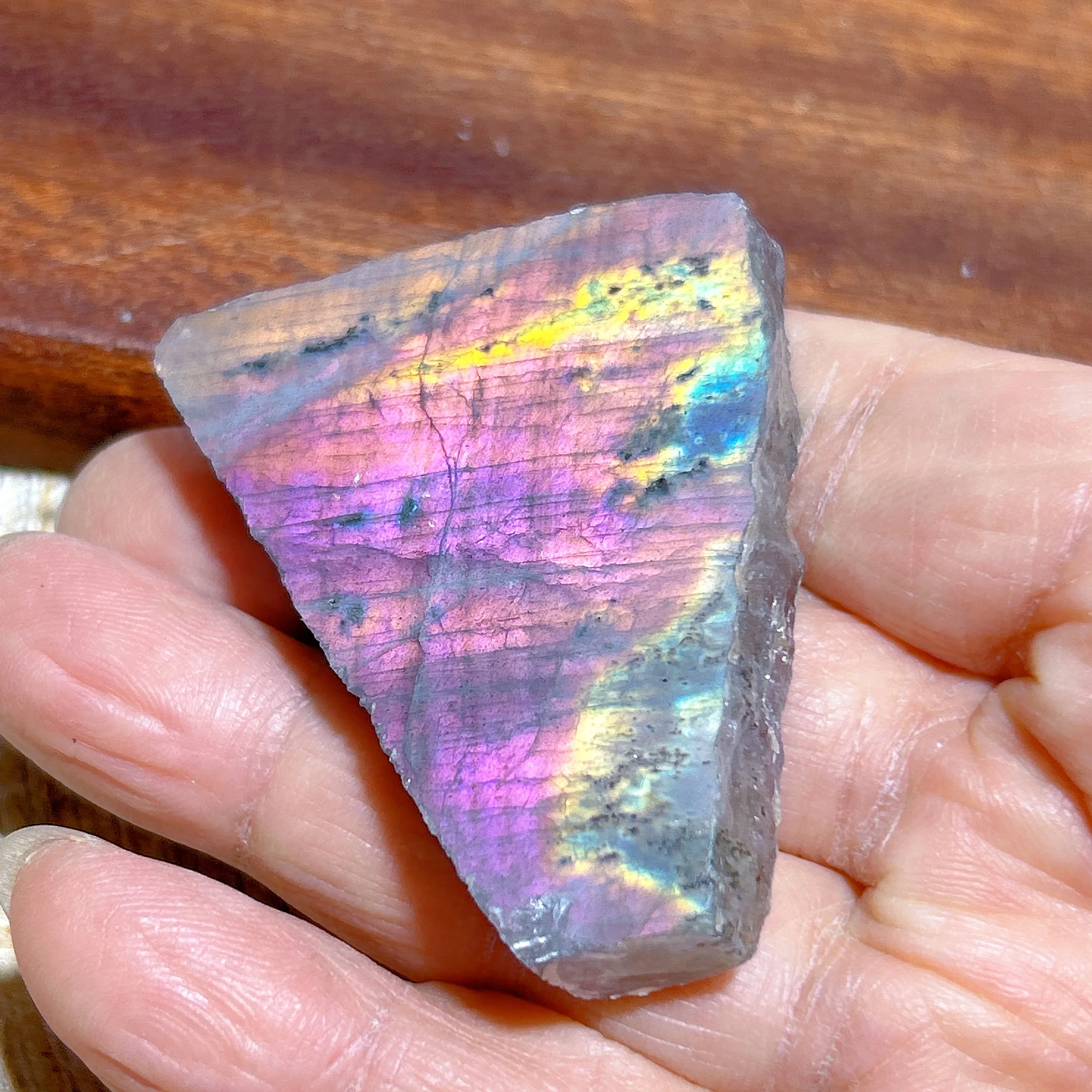 High Quality Natural Crystal Purple Labradorite Slab Polished Slice Healing Gemstone Reiki Mineral Energy Home Decorations Gift