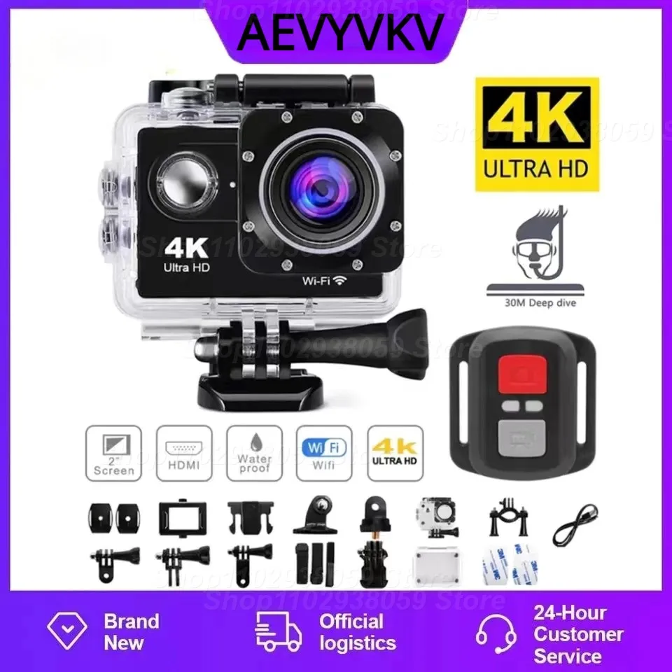 Action Camera H9R Ultra HD 4K WiFi Remote Control Sports Video Recording Camcorder DVR DV Go Waterproof Pro Mini Helmet Camera