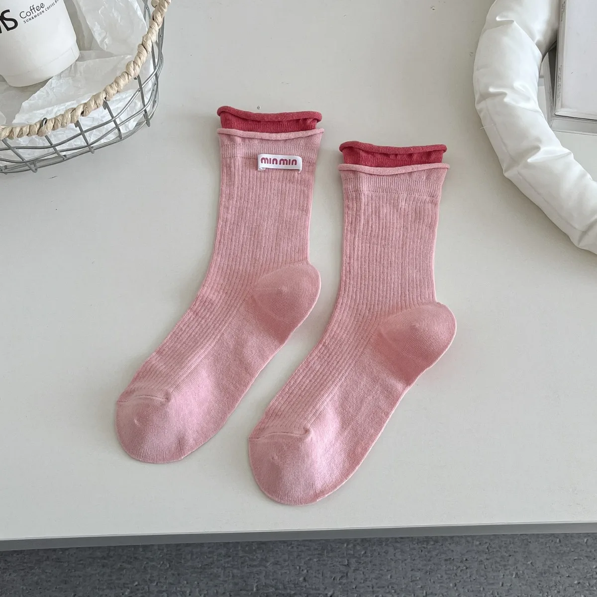 

Miosam customization socks cotton loose cute socks absorb sweat socks anti-odor socks casual breathable soft socks for women's