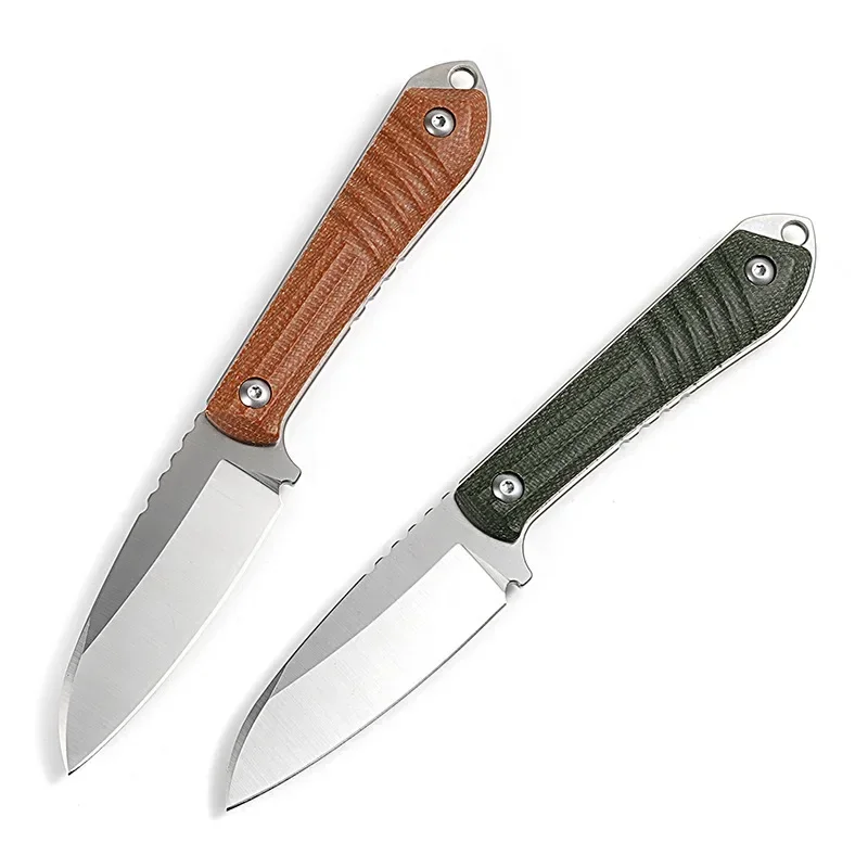 

High Hardness 14C28N Steel Outdoor Camping Fixed Knifes Linen Handle Tactical Military Survival Hunting Knifes For Men 61HRC