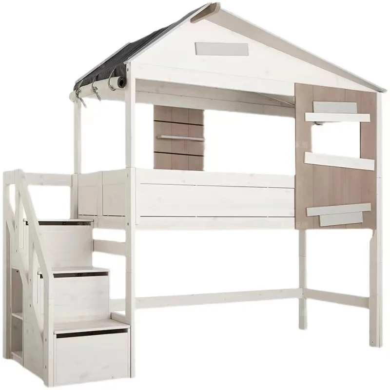 Multifunctional combined bed children's secret sunshine paradise environmental protection American house tree house bed