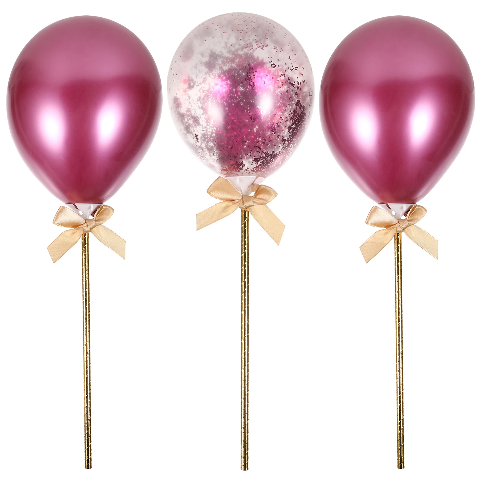 

Cake Decorations Balloon Cupcake Toppers Plastic Inserts Bright Colors Long Lasting Party Weddings Cake Shop Accessories
