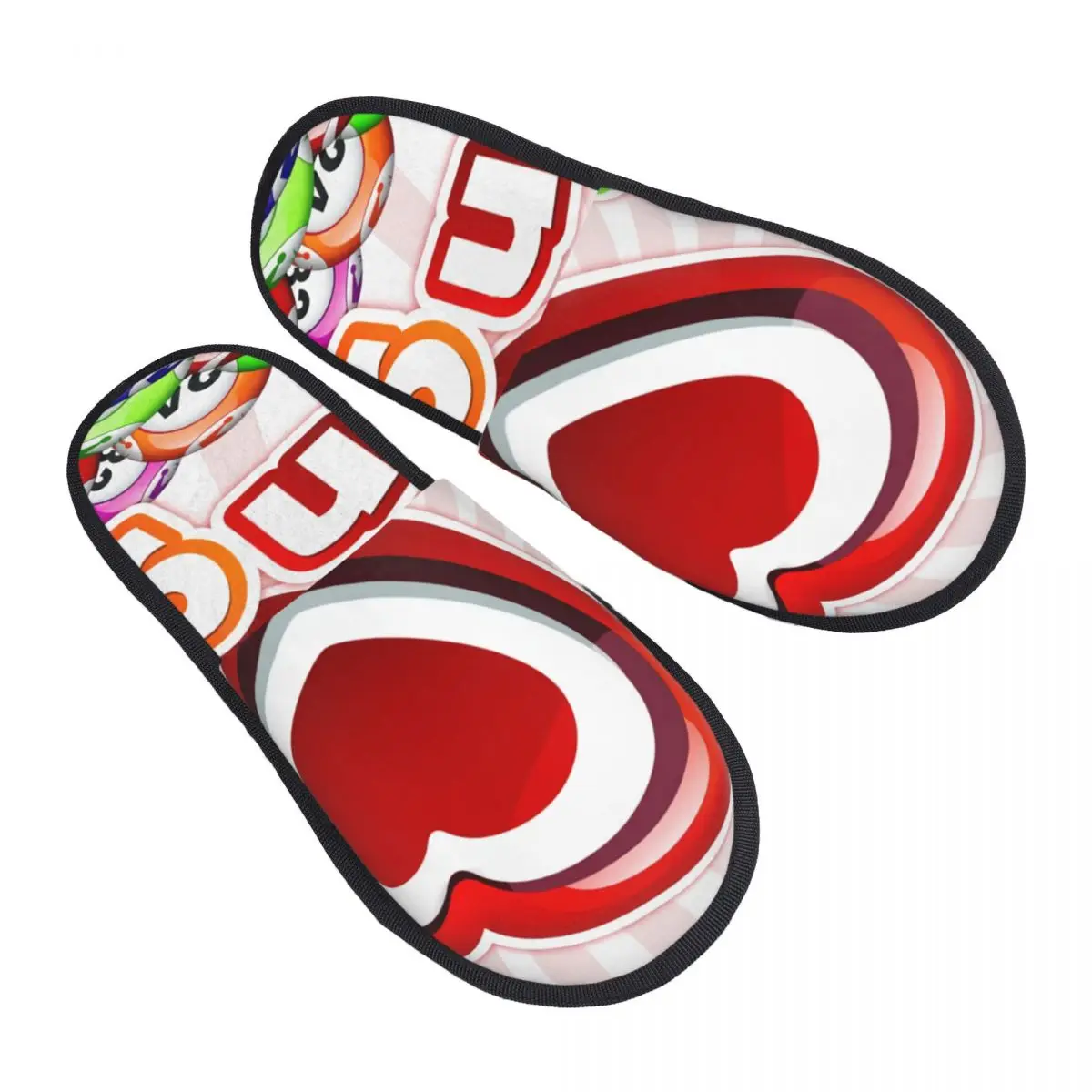 

Custom Print Women I Love Bingo House Slippers Cozy Warm Memory Foam Fluffy Slipper Indoor Outdoor Shoes