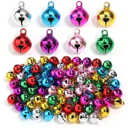 10-50pcs Iron Vacuum Plated Christmas Bell Beads Colorful Loose Beads For DIY Jewelry Decoration Pendant Accessories Wholesale