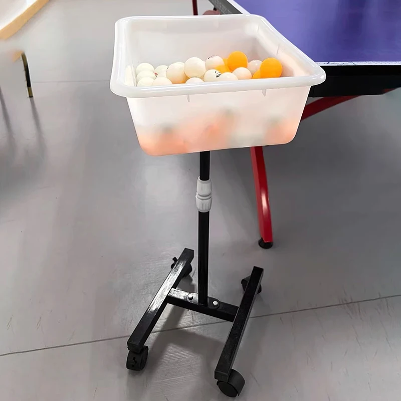 Movable Table Tennis Multi Ball Basin Large Capacity Ping Pong Coach Car Portable Balls Box Professional Sports Accessories