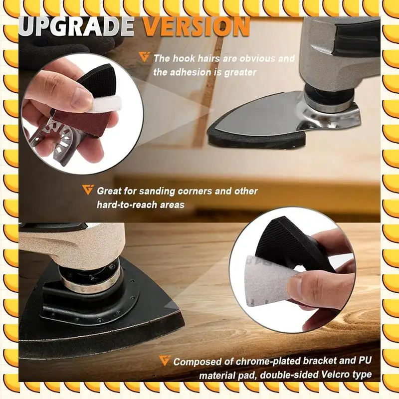 BAAU 208Pcs Oscillating Tool Sanding Pads Kit,With Triangle Sanding Pads And Finger Sanding Pad,For Finishing Wood Sanding