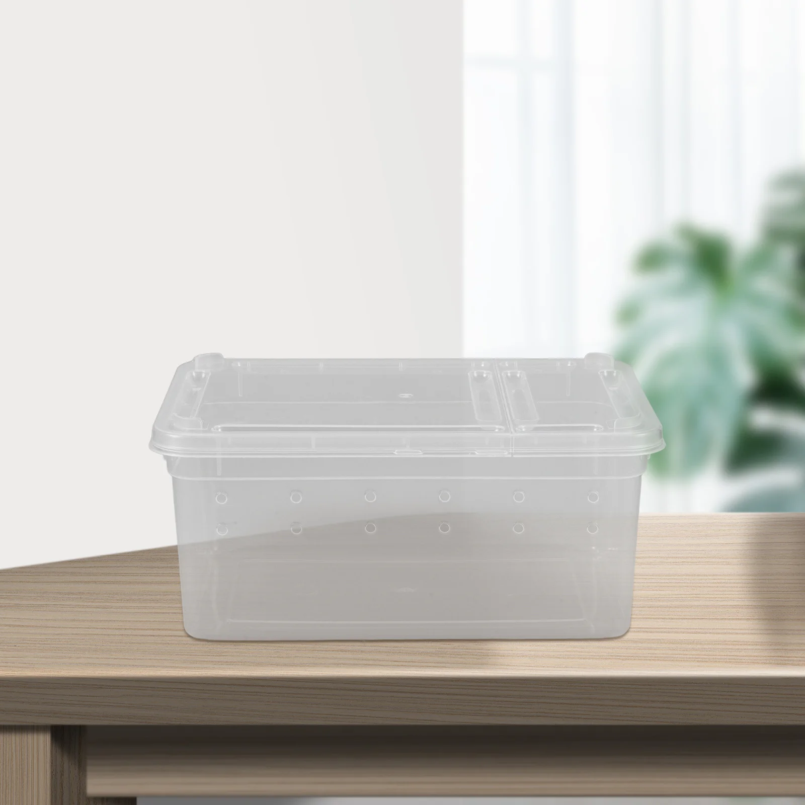 

Reptile Feeding Box Compact Acrylic Transparent Lightweight Spider Terrarium For Small Reptiles Breeding Habitat Frog