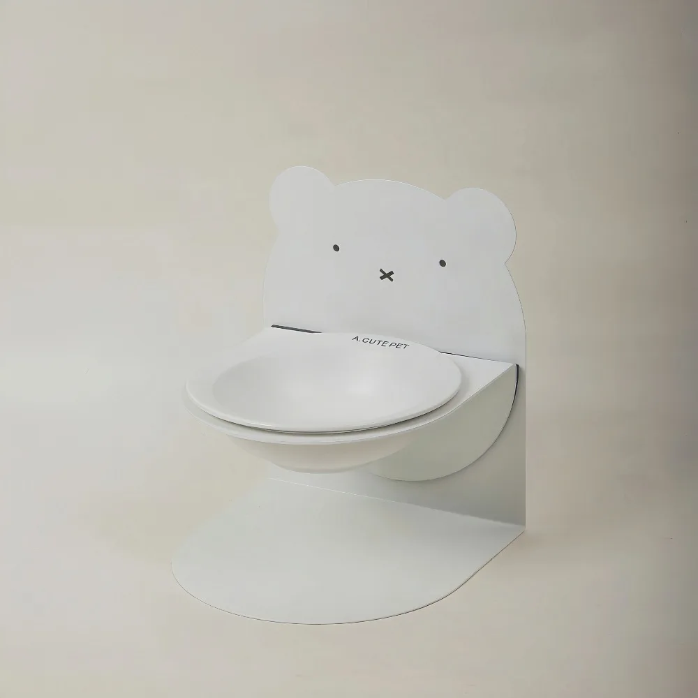 

Magnetic Stand Ceramic Cat Bowl Large Capacity Adjustable Height Pet Feeding Dish Cervical Protection Non-Slip