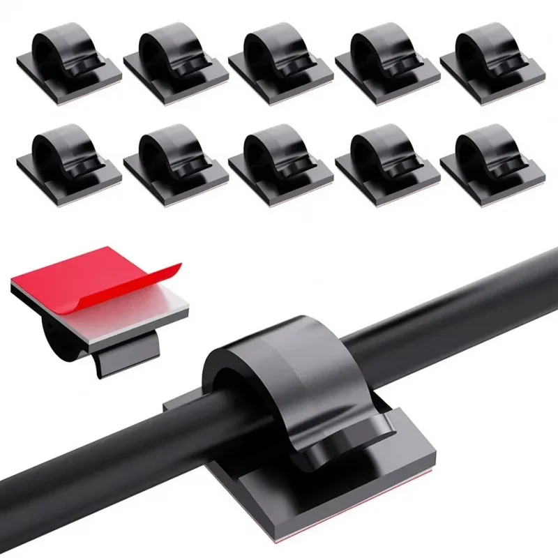 5-30 قطعة USB منظم الكابلات مقاطع سلك اللفاف حامل سماعة الماوس الحبل كليب حامي إدارة خطاطيف لاصقة مكتب المشبك