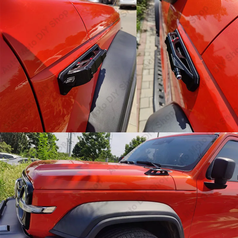 1Pair Car Hood Decoration For Tank 300 Hood Ornament Branch Separator Rainforest Splitter Plastic 3D Printed Car Accessories