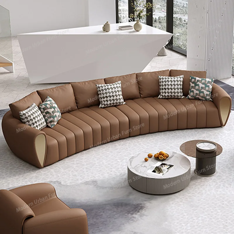 Home Soft Leather Living Room Sofa Modern Bedroom Reception Lounge Couches Luxury Office Wood Frame Sofas with Comfort Backrest