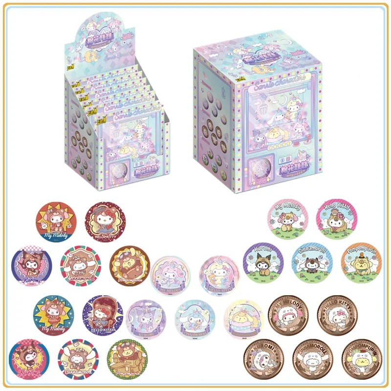 

In Stock Original Sanrio Family Bahau Badge Series Cotton Doll Kawaii Blind Box Anime Collection Christmas Toys Gifts