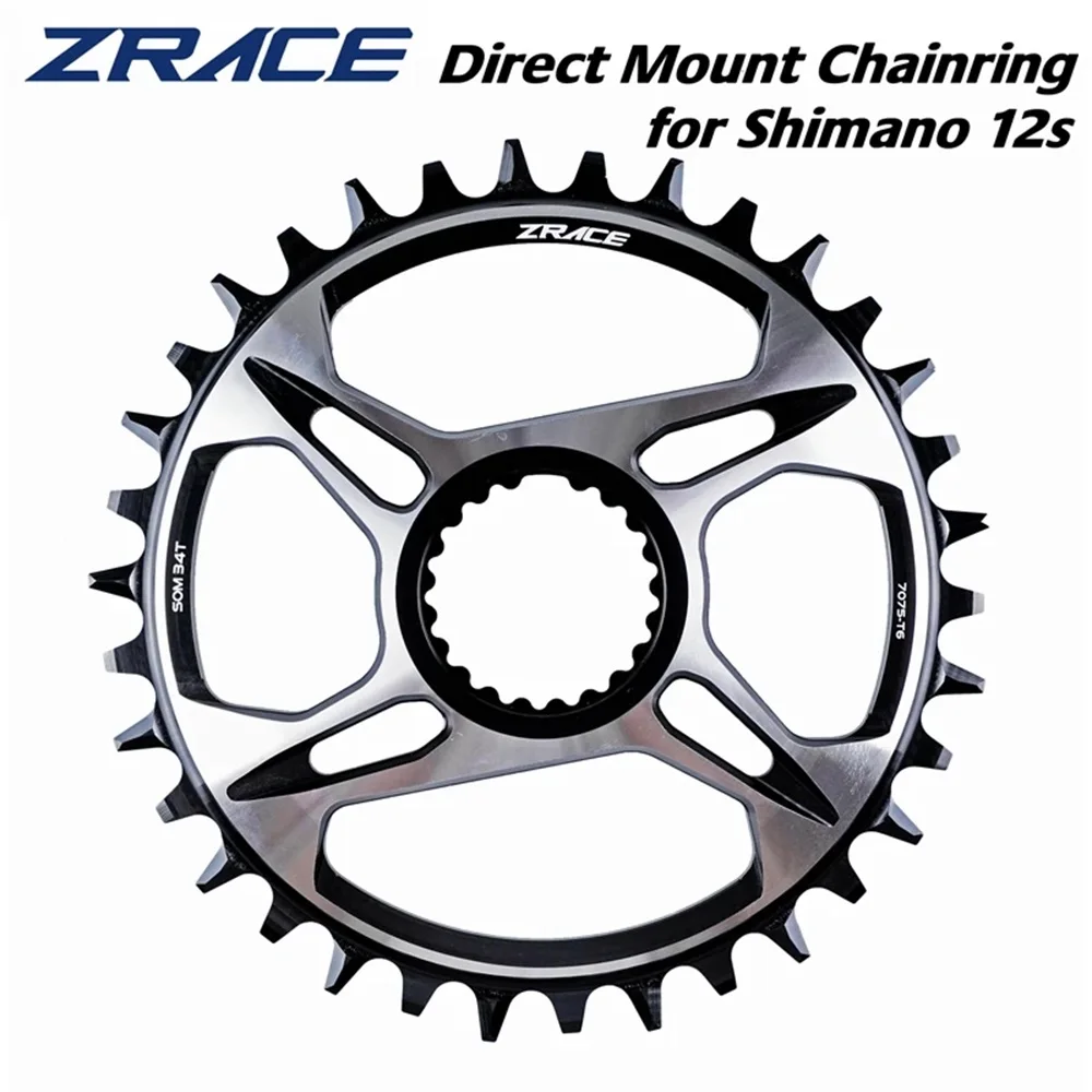 NEW ZRACE-Direct Mount Chainring, 32T, 34T, 36T, 7075AL for SHIMANO, Crank FC-M9100, M8100, M7100, SM-CRM95, CRM85, CRM75, 12s