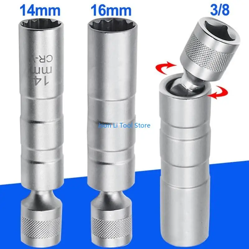 Y08D Glips parede fina parede fina para soquete vela ignição 12 pontos para vela ignição 3/8 polegada