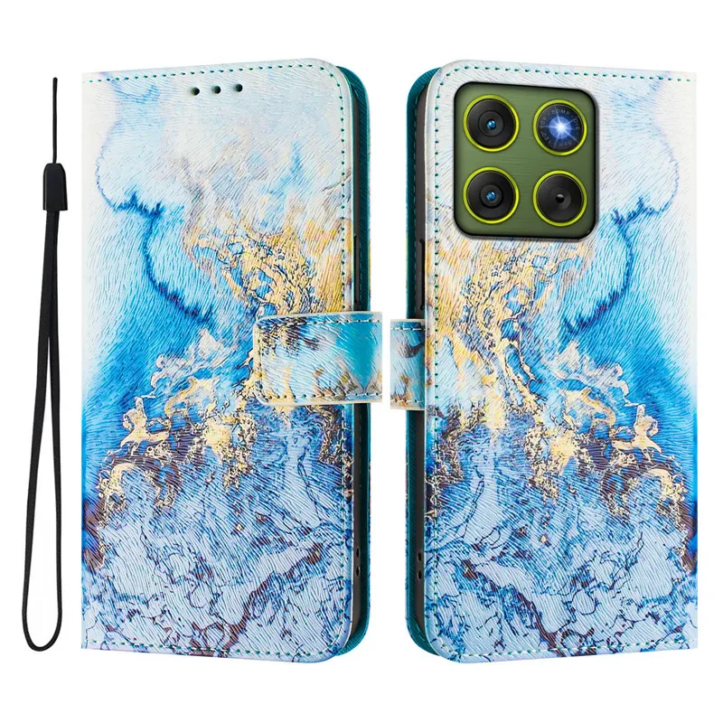 حافظة جلدية بتصميم زهرة ريترو لهاتف موتورولا موتو إيدج 70X70 Air 5G Edge70 غطاء مغناطيسي قابل للطي حقائب هاتف جميلة #4