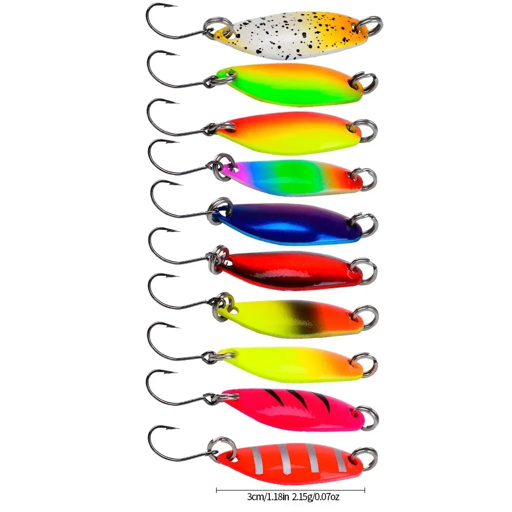 1PCS Metal Spinner Spoon Trout Fishing Lure 350mm 3.3g Hard Bait Sequins Noise Artificial Bait Small Hard Sequins Spinner