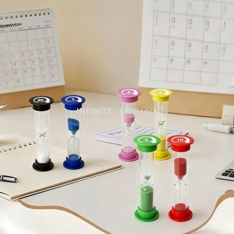 1/6Pcs Practical Multiple Durations Anti Fall Plastic Sand Timer 1 2 3 5 10 Minutes 30 Second ToyINFINITE -LG