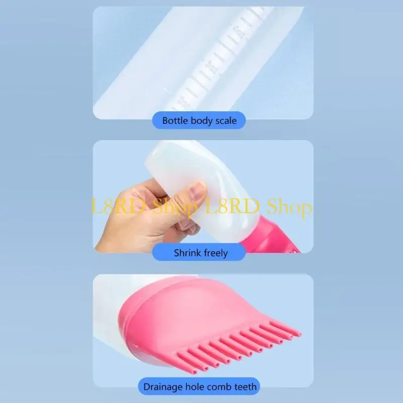 L8RD 6 Pcs Hair Styling Comb Christmas Hair Comb Set with Shampoo Bottle for Woman