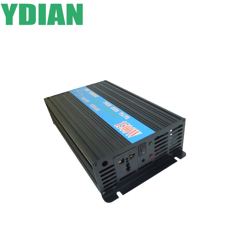 Black Inverter 12V/24V/36V/48V/60V/72V DC TO AC 110V 120V 220V 230V Converter 1500W Pure Sine Wave Voltage Transformer 50HZ/60HZ