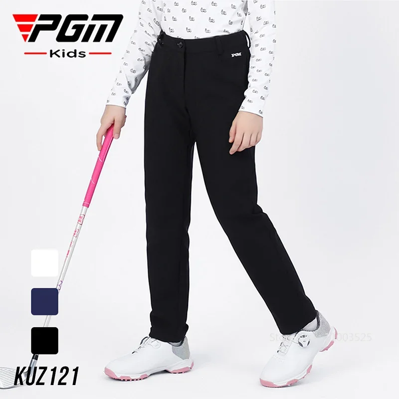 

PGM Autumn Girls Golf Pants Children Windproof Keep Warm Trousers Girls Thicken Soft Straight Pants Kids Outdoor Golf Sweatpants