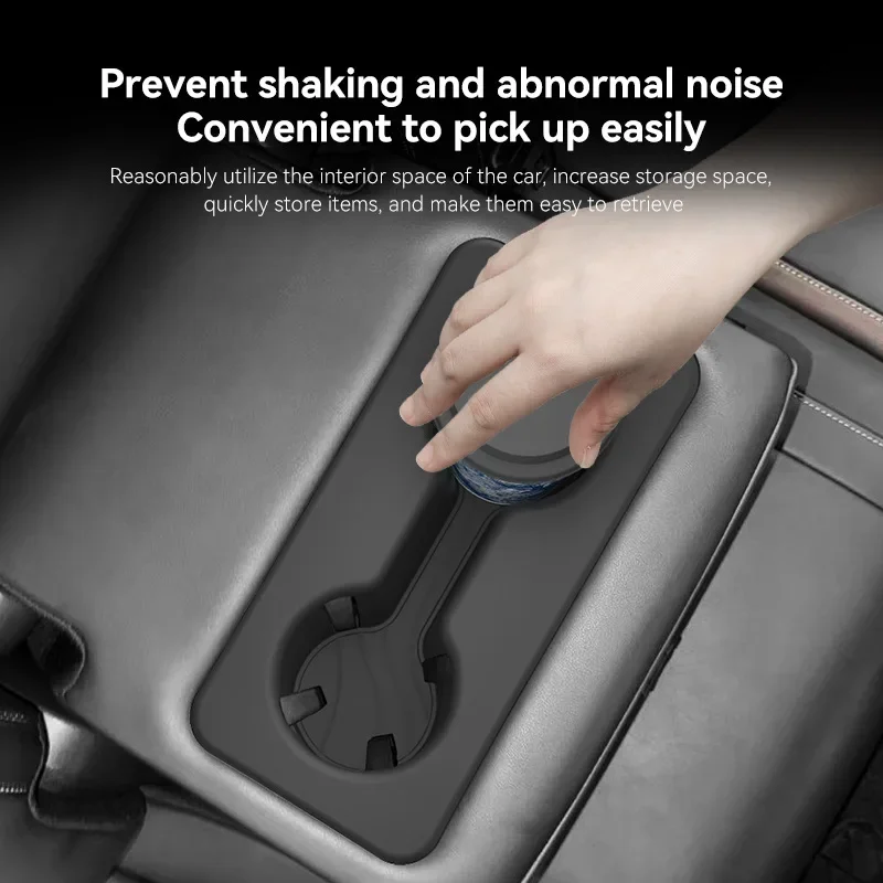 For Nissan Patrol Y63 Armada 2025 2026 Rear Cup Holder Drink Rack Liner Second Third Row Beverage Holder Interior Accessories