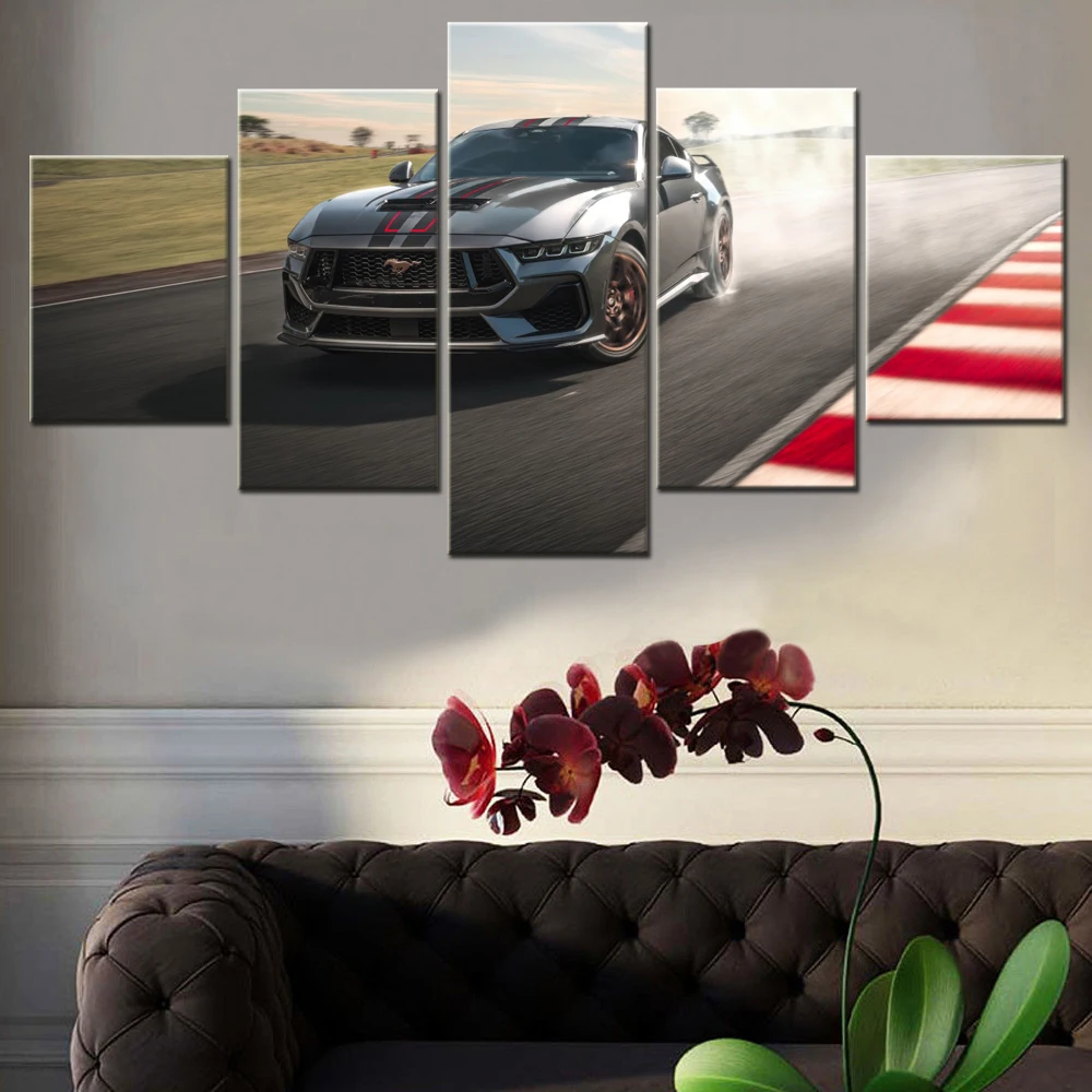 5 Pieces Canvas Wall Arts Poster Painting Cars Performance 2025 Wallpaper Home Decor Picture Printing Vehicle Interior Artwork