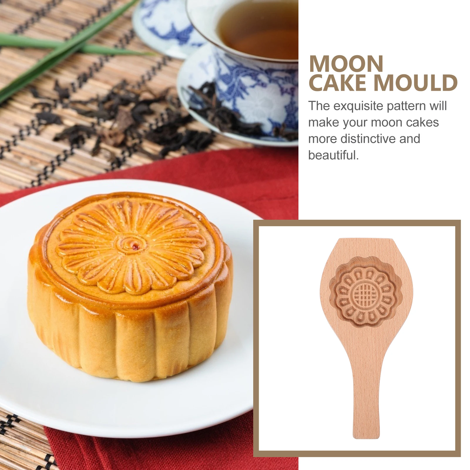 

Baking Pastry Mold Cake for Press Dessert Pressing Wooden Molds Molder