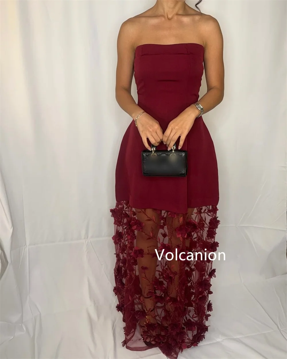 Jersey personalizado apliques A-line vestidos largos sin tirantes ocasión a medida fiesta moda elegante estilo moderno