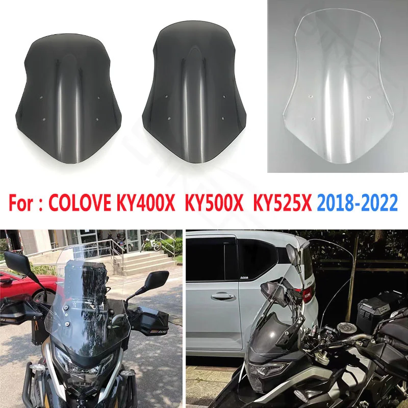 For Colove 400X 500X 525X KY500X KY400X KY525X Motorcycle Windscreens Windshield Wind Deflectors