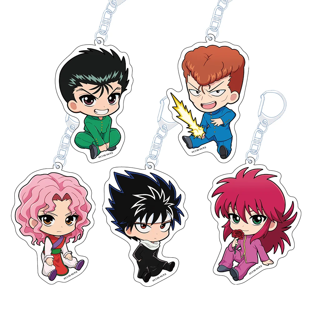 Yu Yu Hakusho Urameshi Yuusuke Kuwabara Kazuma Minamino Shuuichi Hiei Yukina Yukimura Keiko HD llavero acrílico bolsa colgante regalo