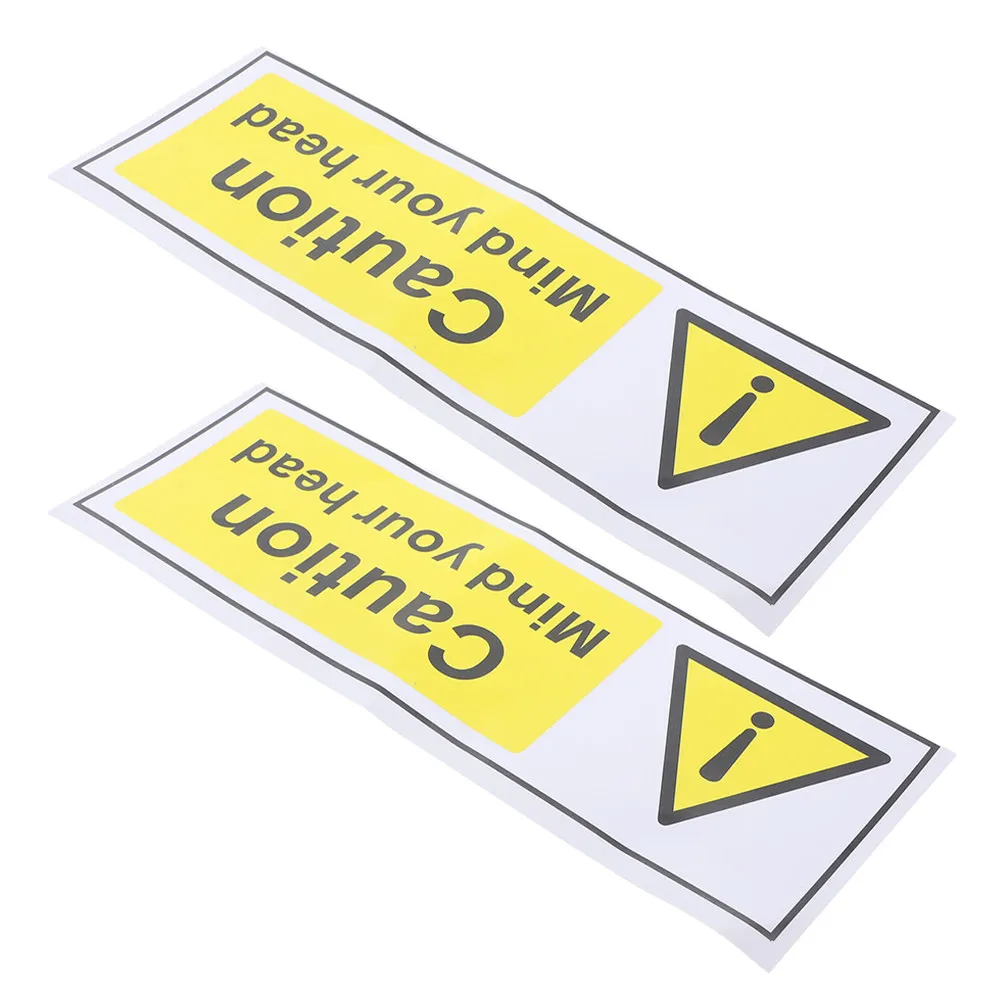 

2pcs Safety Sticker Clear Warning Labels For Industrial Schools Hospitals Oilproof Waterproof Pp Material Self Adhesive Caution