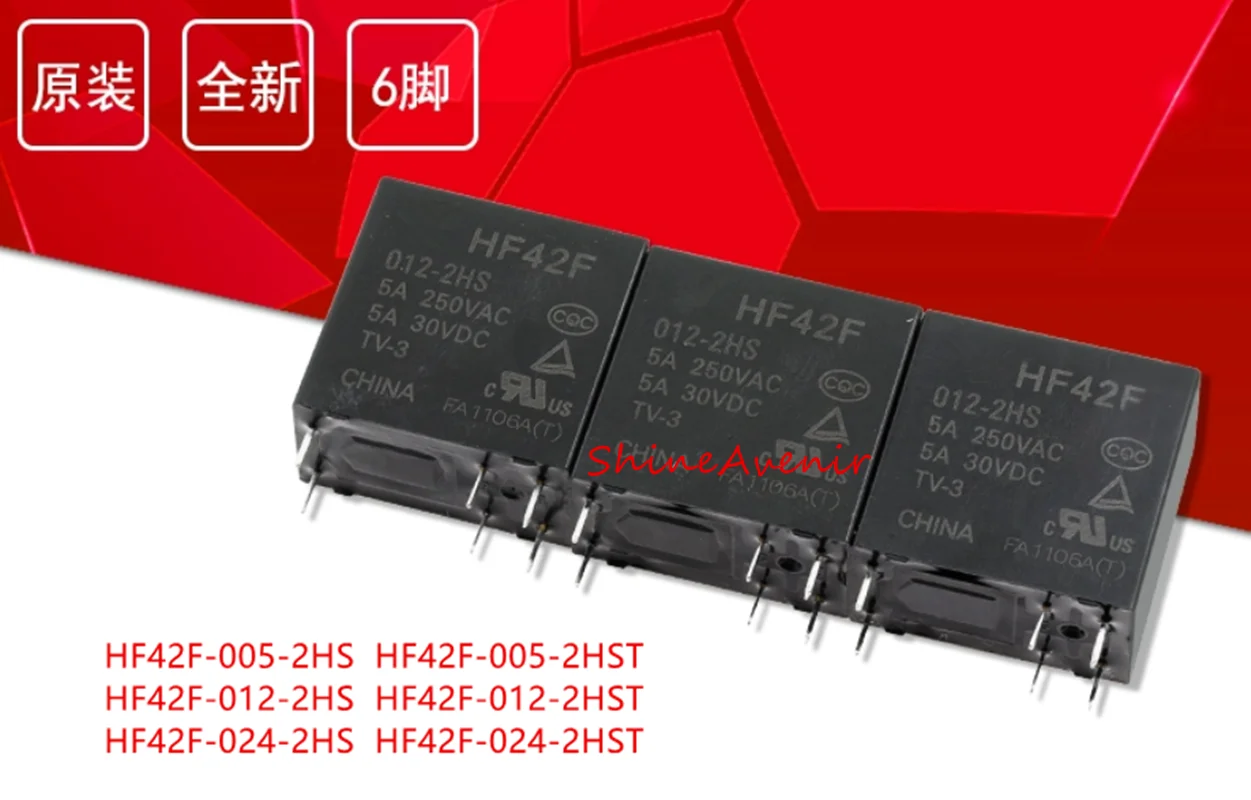 15pcs HF42F-005-2HS  HF42F-012-2HS  HF42F-024-2HS  HF42F-005-2HST  HF42F-012-2HST  HF42F-024-2HST  100% original relay