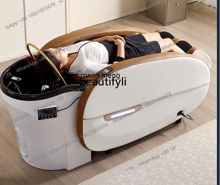 xzElectric massage shampoo bed barber shop dedicated Thai fumigation smart head therapy water circulation bed