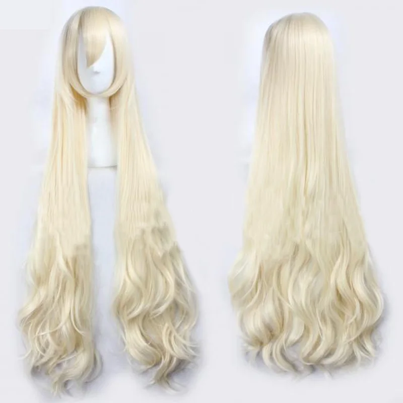 

120cm Wavy Long Light Blonde Kagerou Project Marry Kozakura Mari Cosplay Wig Heat Resistant Hair Costume Wigs + Free Wig Cap