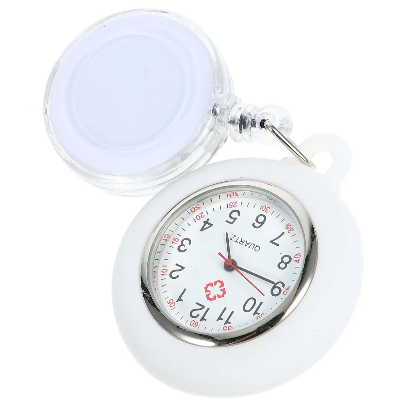 Digital Watch Nurse Table Pocket Mini Clip Key Chain Luminous Fob for Men Hanging Woman