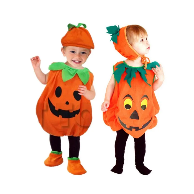 Baby Kürbis Stram pler Cosplay Kostüm Kinder Bodysuit Jungen Mädchen lässig Stram pler Halloween Overall Kinder Baby Halloween verkleiden