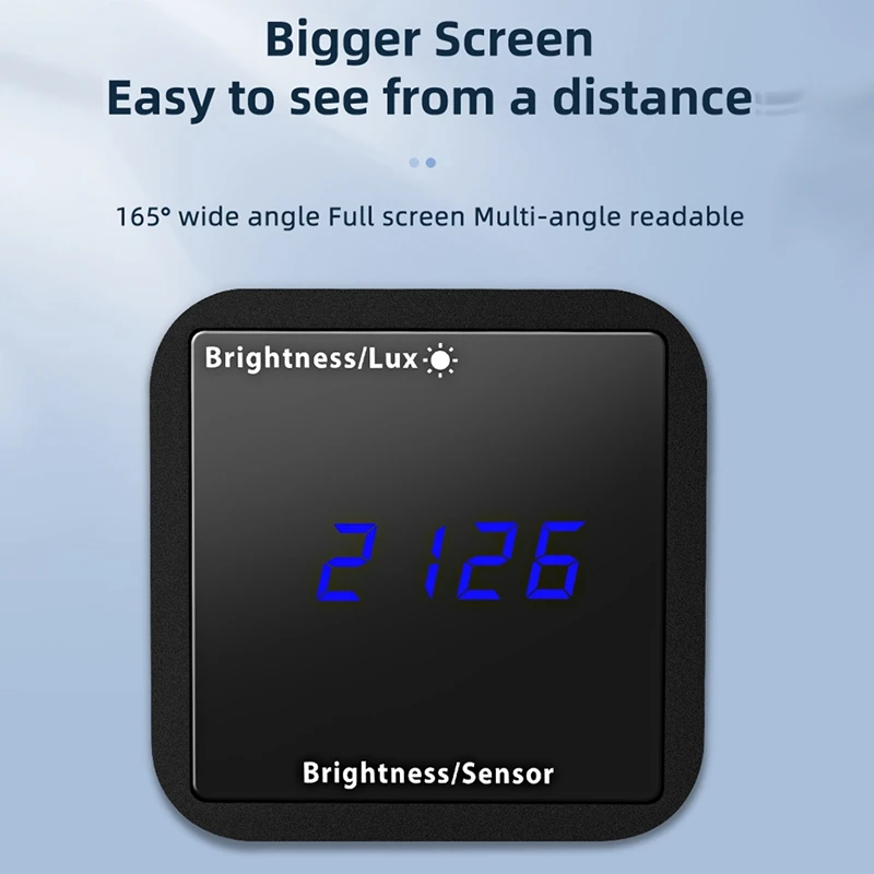 M05K Tuya كاشف سطوع مستشعر الضوء مع كشف درجة الحرارة والرطوبة عرض ربط أمن المنزل الذكي